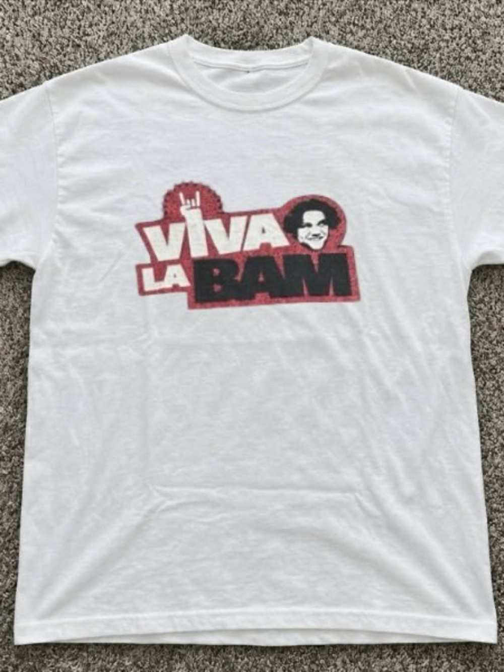 White Viva La Bam Graphic Tee